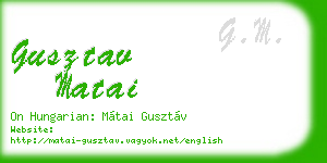 gusztav matai business card